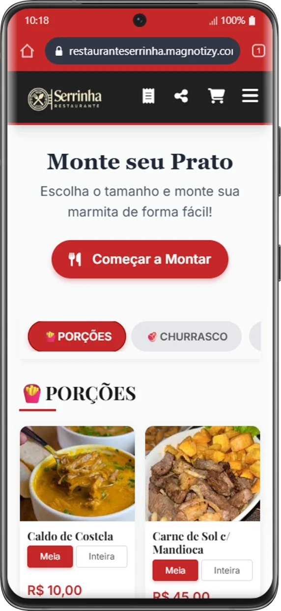Serrinha Cardápio - QR Code Local